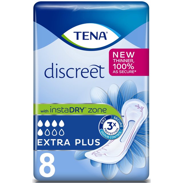 TENA Discreet Extra Plus Incontinence Pads 8 per pack GOODS M&S