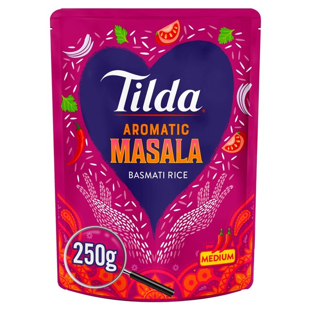 Tilda Microwave Masala Basmati Rice 250g GOODS M&S