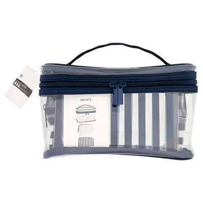 Superdrug Navy Große PVC-Kosmetiktasche für Reisen