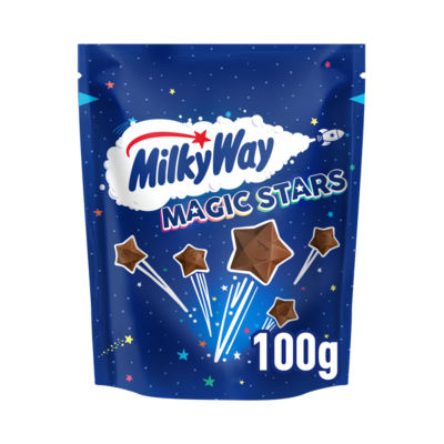 Milky Way Magic Stars milk chocolate bites 100g, imported from the UK