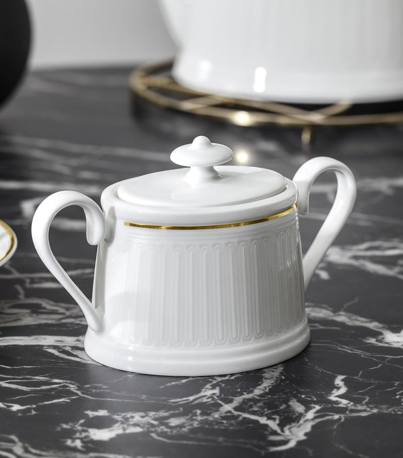 Villeroy & Boch bone porcelain Château Septfontaines sugar bowl (British brand)