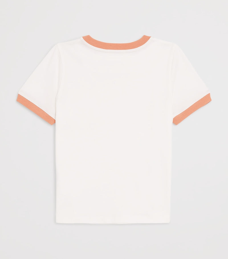 Chloé Kids Contrast-Trim Logo T-Shirt 4-14 Years - British product