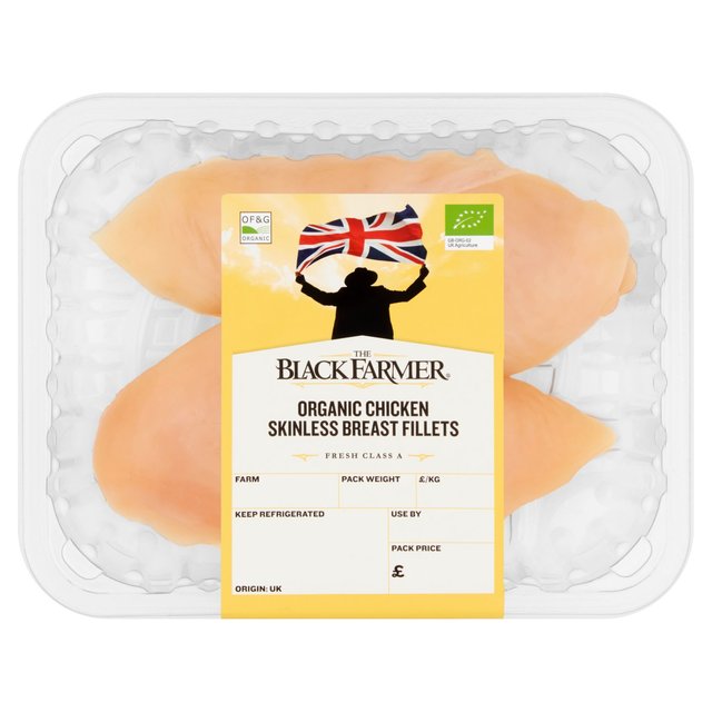 The Black Farmer Organic Chicken Breast Fillets Typically: 375g GOODS M&S
