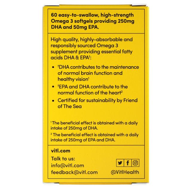 VITL VITLOMEGA3CAPSULE 60 EACH 60 per pack GOODS M&S