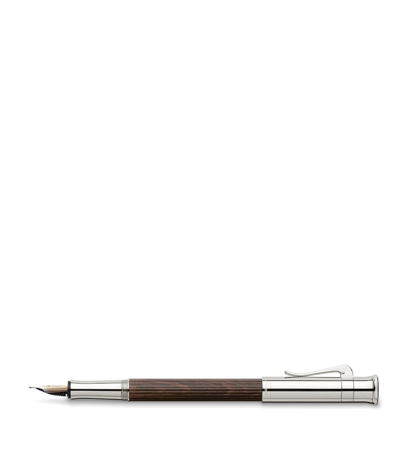 Graf von Faber-Castell fountain pen wood and platinum-plated, UK version