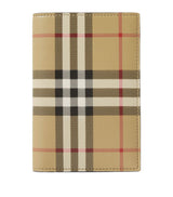 Sleek Check Pattern Passport Holder