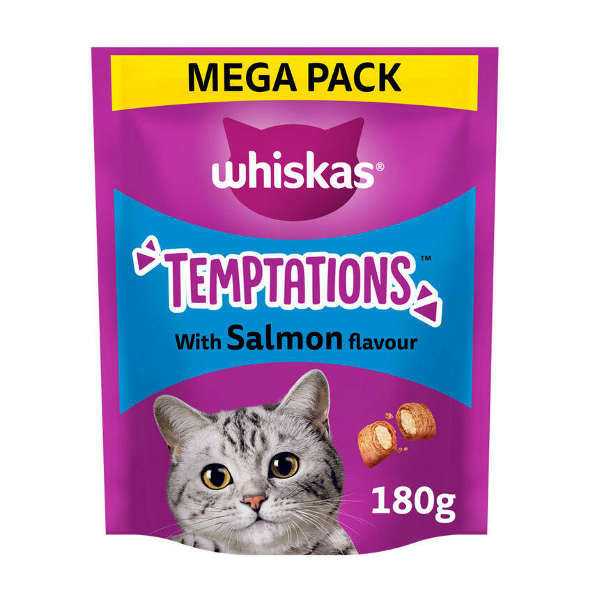 Whiskas Temptations Adult Cat Treats with Salmon Flavour GOODS ASDA