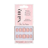 Nail HQ Petite Round French False Nails 24 Pieces