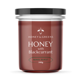 Honey & Greens British Honey with Blackcurrant 240g Spread