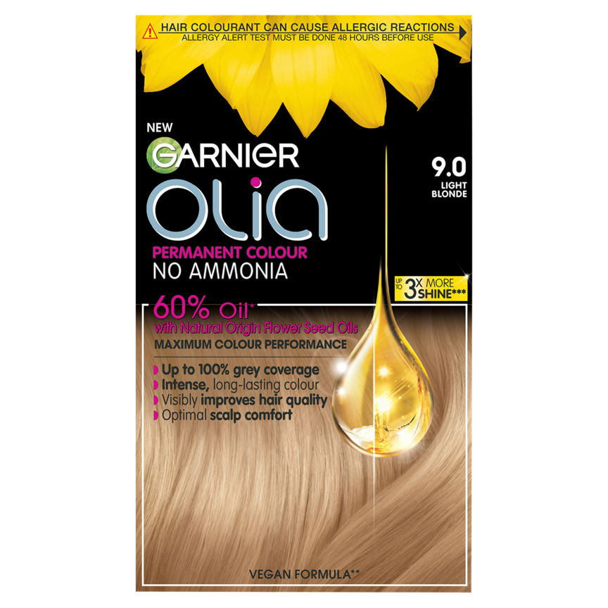 Garnier Olia 9.0 Light Blonde Permanent Hair Dye - McGrocer