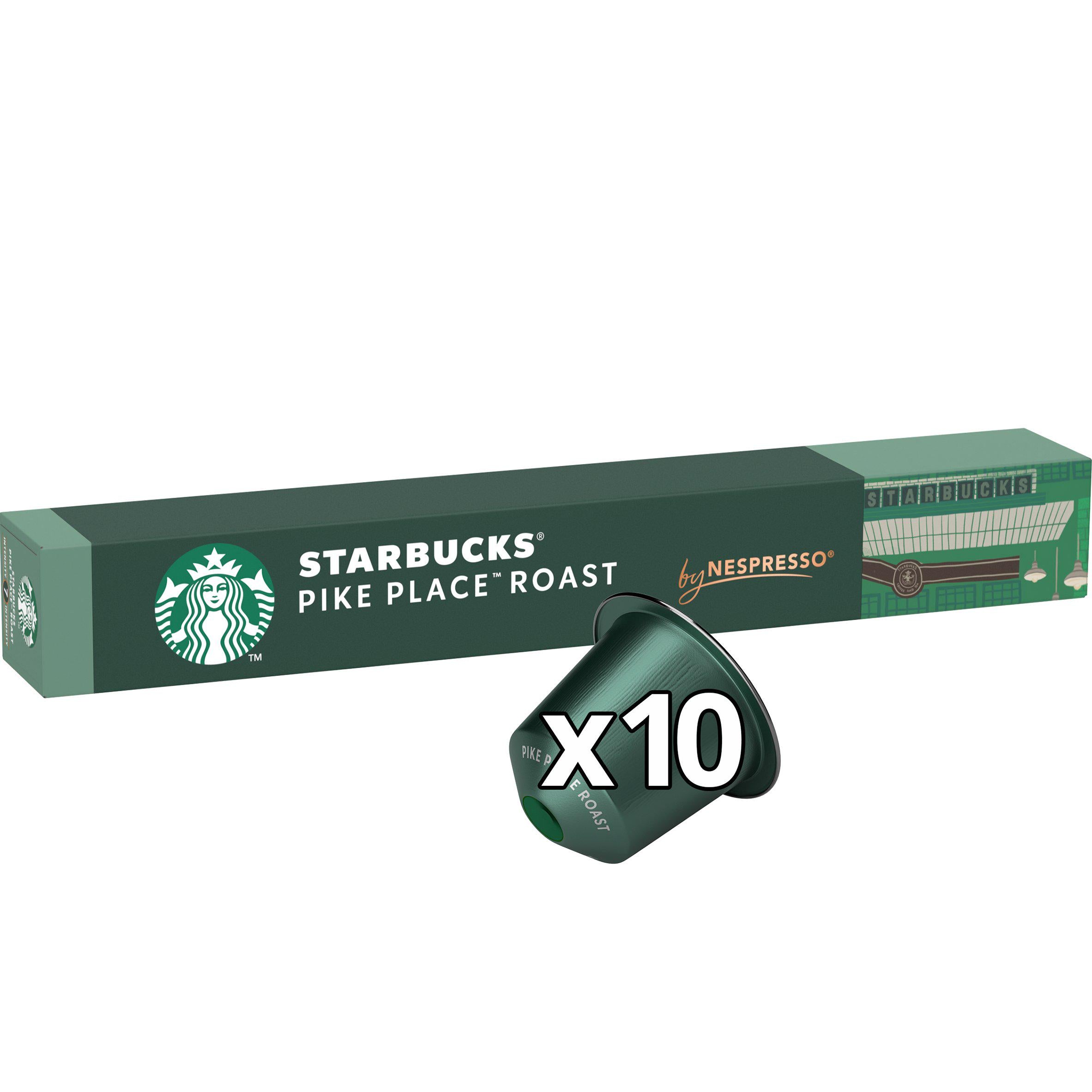Starbucks by Nespresso Pike Place Coffee x10 Pods, 10 Drinks All coffee Sainsburys