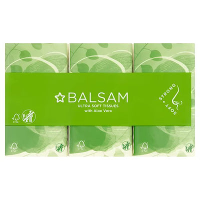 Superdrug Balsam Pocket Tissues Aloe Vera 6 Pack
