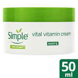 Simple Kind to Skin Vital Vitamin Night Cream Facial Moisturiser 50ml