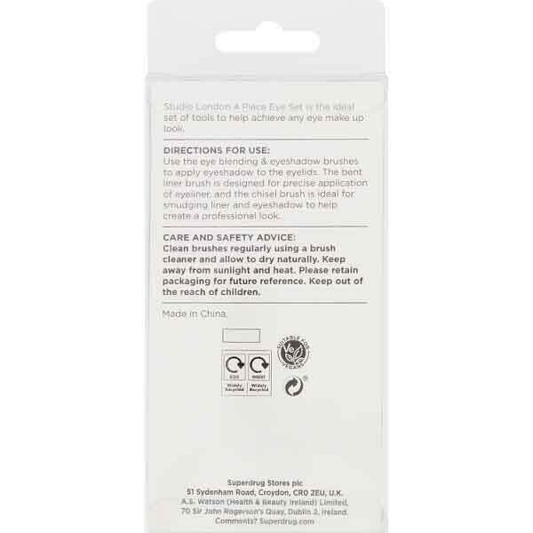 Studio London 4 Piece Eye Brush Set GOODS Superdrug