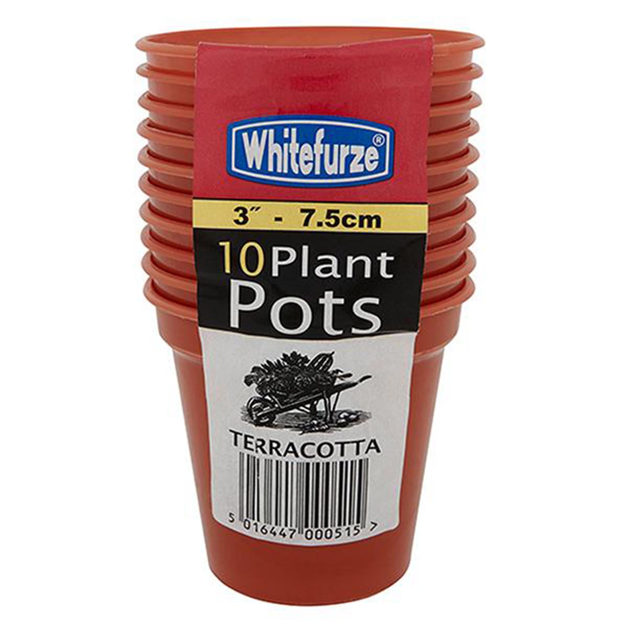 Whitefurze Plastic Pot 7.5Cm 10pk GOODS Sainsburys