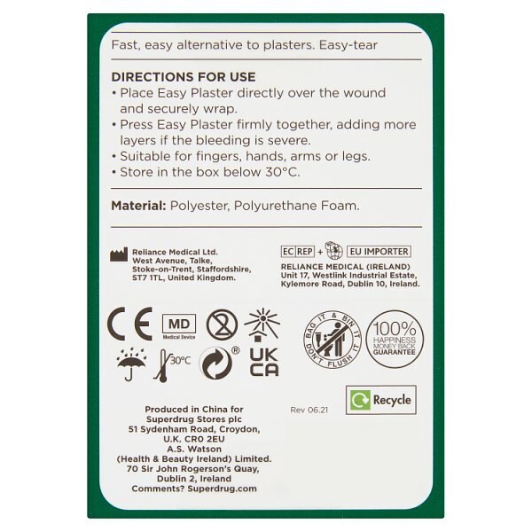 Superdrug Easy Detectable Plaster 6cm x 1m GOODS Superdrug