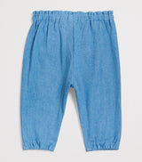 Cotton Scalloped Trousers with Elasticated Waistband for Infants and Toddlers (3 Months - 4 Years)