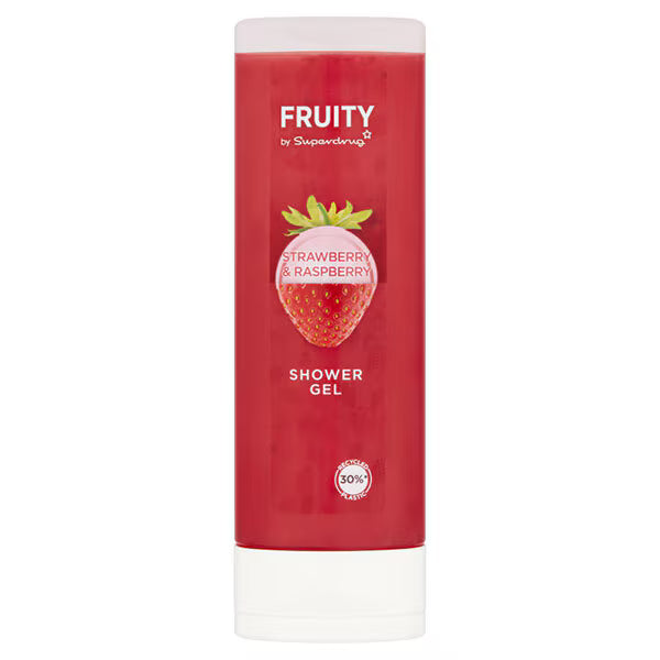 Superdrug Strawberry & Raspberry Shower Gel 250ml - British product
