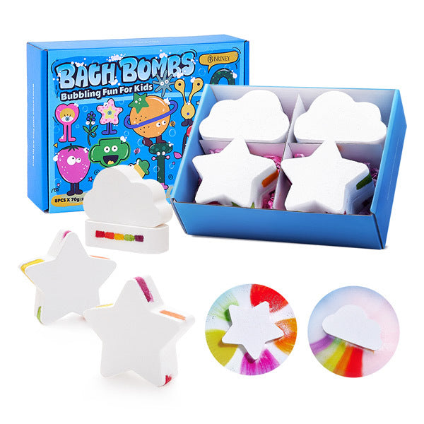 DIY Rainbow Bath Bombs 8 Pack, UK version