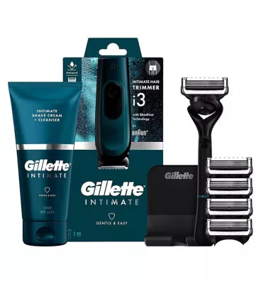 Gillette Intimate Ultimate Bundle with Trimmer, Razor, Blades & Shave Cream and Cleanser - McGrocer