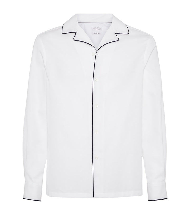 Lightweight Cotton Satin Hooded Overshirt with Detachable Hood