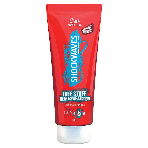 Wella Shockwaves Ultra Strong Heat & Sweatproof hair gel 200ml (British brand)