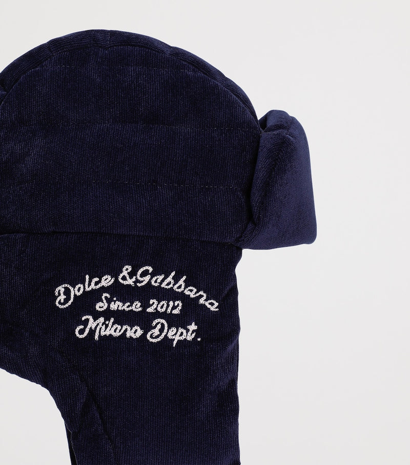 Dolce&Gabbana kids velvet embroidered ear-warmer hat - British product