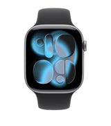 Apple Watch Series 11 Space Grey Aluminium with Black Sport Band 46mm Medium/Large Smartwatch
