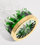 Crystal Ivy Green Tumbler with Gold-Plated Rim, 250ml
