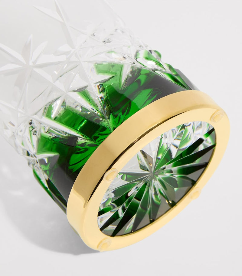 ZODIAC crystal ivy green tumbler with gold-plated rim, 250ml (British brand)