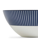 Fine Bone China Cereal Bowl with Blue Pinstripe Pattern, 16cm Diameter