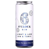 6 O'clock Gin Light & Low Gin & Tonic 250ml - McGrocer