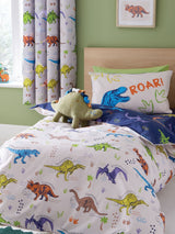 Catherine Lansfield Natural Prehistoric Dinosaurs Reversible Duvet Cover Set