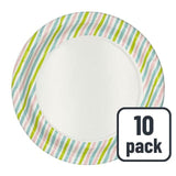 Stripes Recyclable Paper Party Plates 10 per pack GOODS M&S