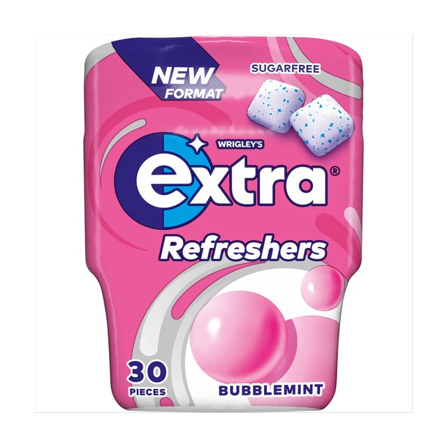 Wrigley's Extra Refreshers Bubblemint Sugar Free Chewing Gum Bottle 30pcs 67g GOODS M&S