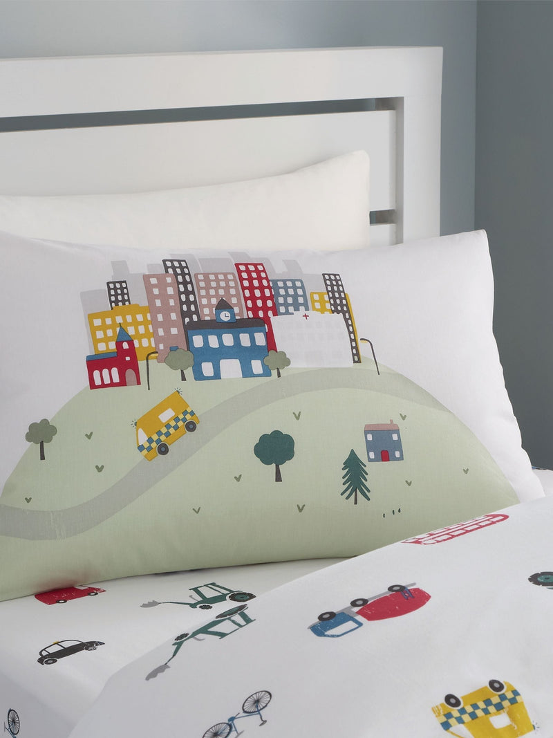 Bianca white cotton transport duvet cover set - British product