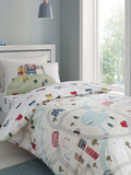 Bianca white cotton transport duvet cover set - British product