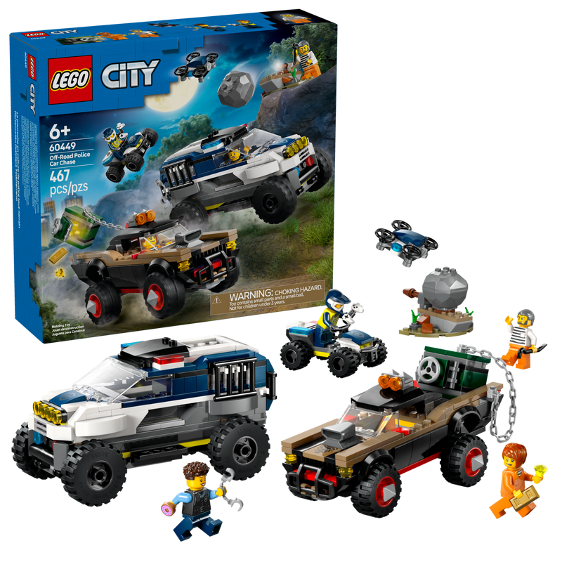 LEGO City Off-Road Police Car Chase building set 467 pieces, UK version
