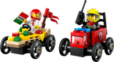 LEGO City Pizza vs Fire Truck Race Car Pack Building Set 70 Pieces