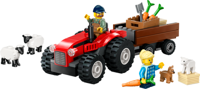 LEGO City Red Farm Tractor with Trailer & Sheep Playset 116 Pieces