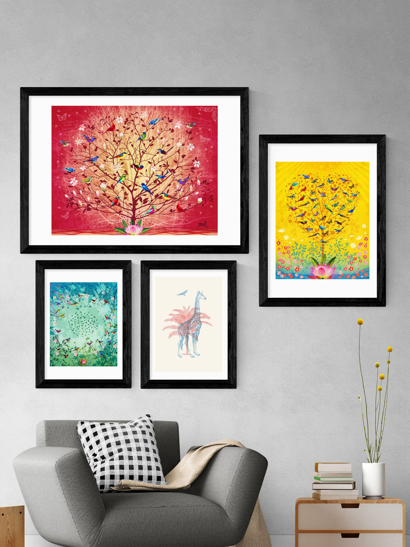 Fiona Watson Black Moon Garden framed print 48cm x 36cm - British product