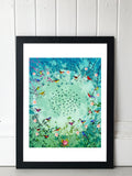 Fiona Watson Black Moon Garden framed print 48cm x 36cm - British product