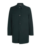 Regular Fit Virgin Wool Overcoat with Notched Lapels