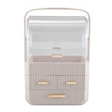Livingandhome Desktop 3 Drawer Cosmetics Organizer Pink Box