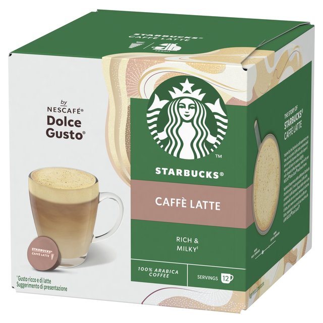 Starbucks by Nescafe Dolce Gusto Caffe Latte 12 per pack GOODS M&S
