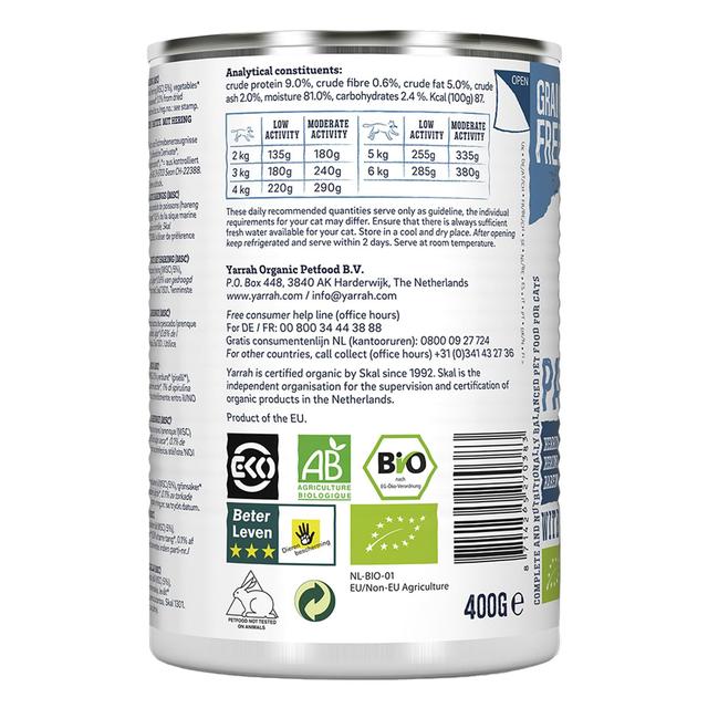 Yarrah Organic Grain-Free Fish Pate for Cats 400g GOODS M&S