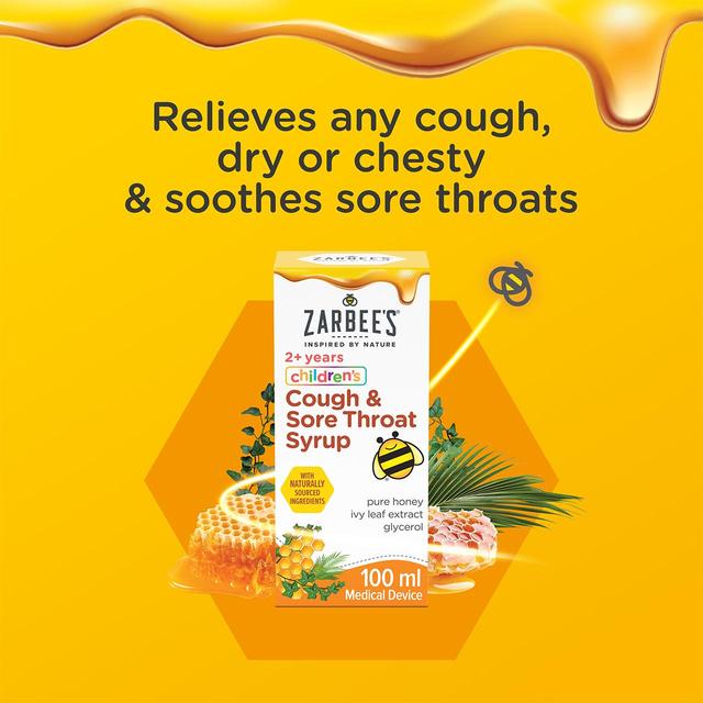 Zarbee's Children's Cough & Sore Throat Syrup 100ml GOODS M&S