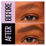 Maybelline eyebrow duo pencil powder Medium Brown, imported from the UK