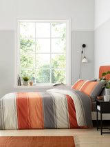 Fusion Orange Betley Duvet Cover and Pillowcase Set - Single