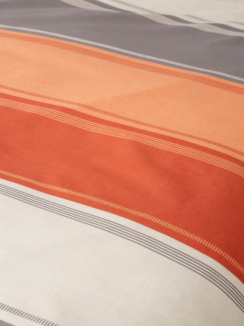 Fusion Orange Betley duvet cover and pillowcase set - Single - British product